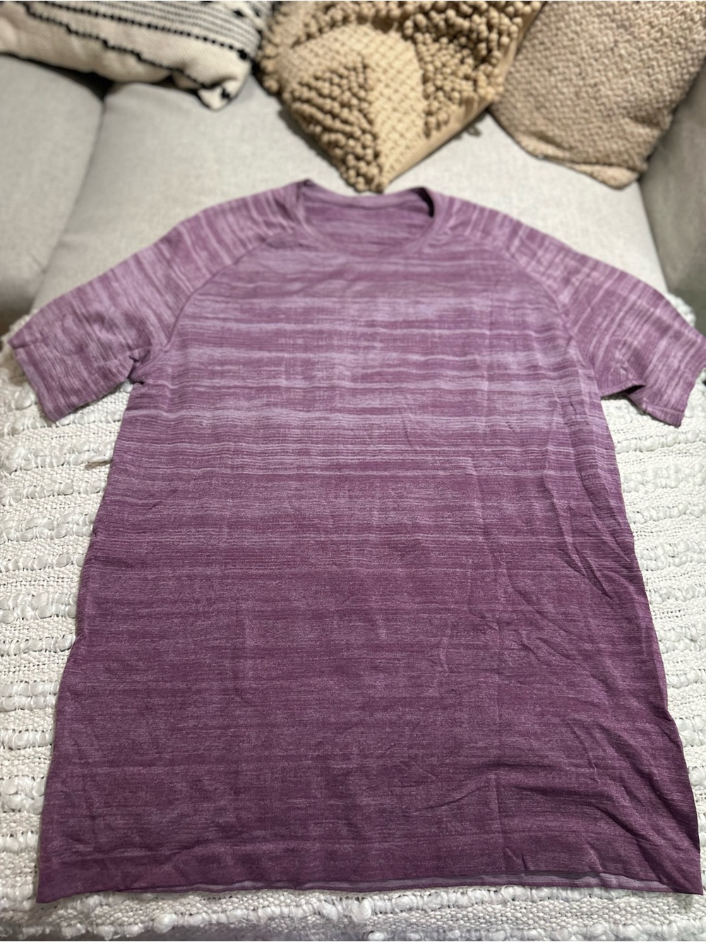 lululemon athletica Men's Heathered Lavender Short Sleeve Crewneck